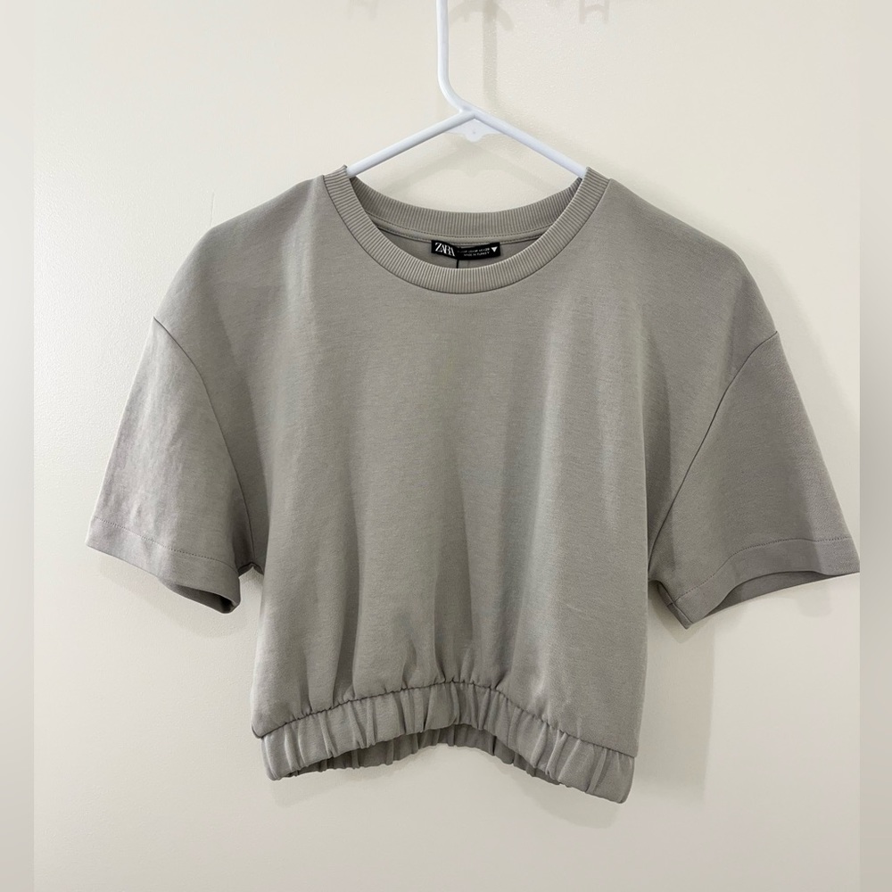 Zara cropped shirt
